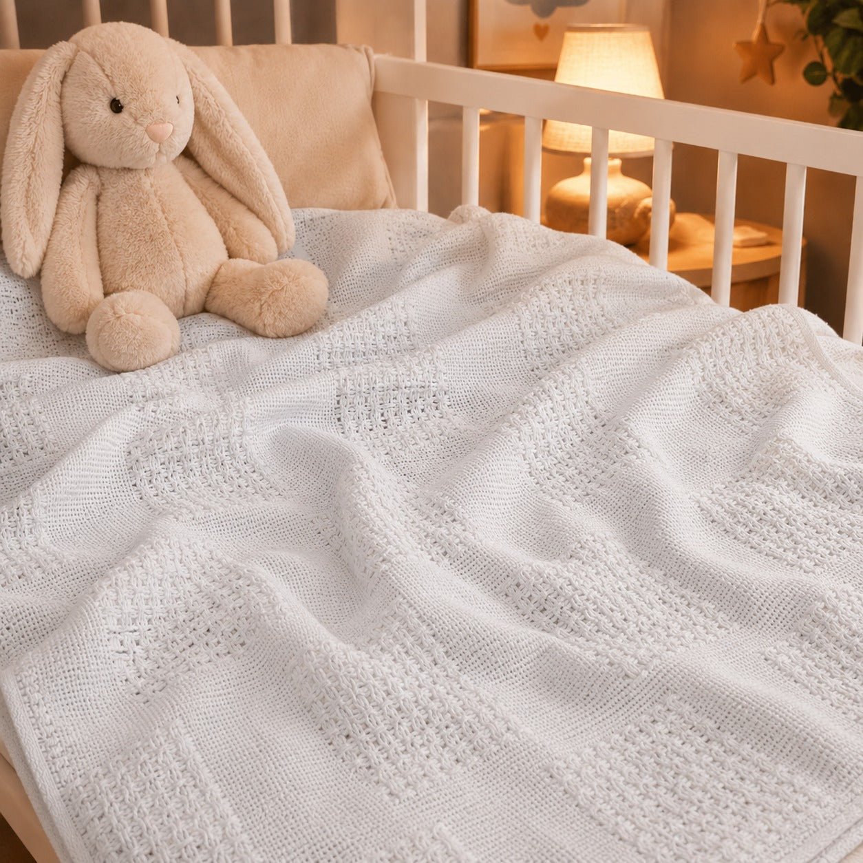 Basketweave Cotton Cellular Baby Blanket – Soft Breathable Newborn Blanket - The Idea