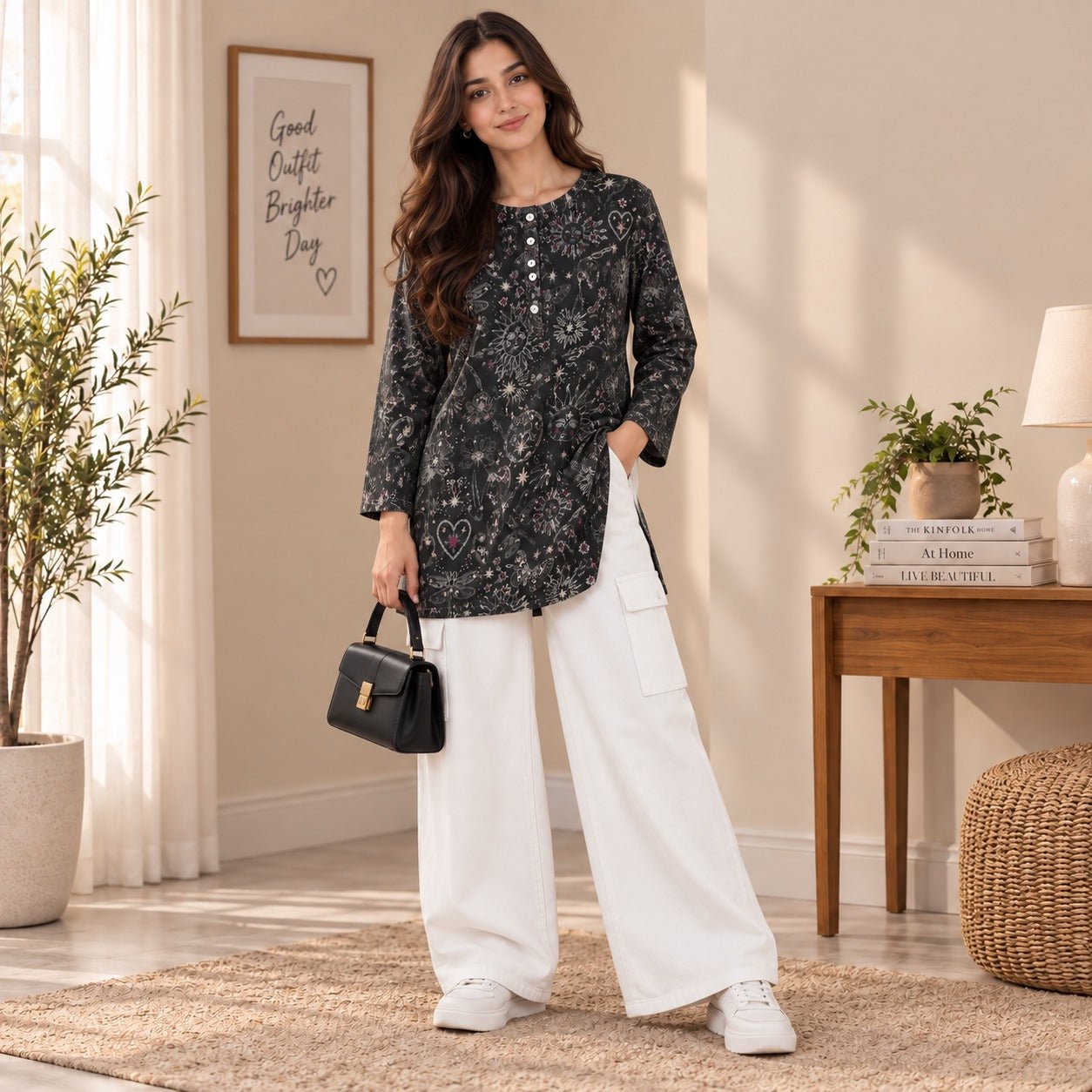 Black Floral Co-ord Set - The Idea