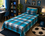 Blue Check kids bedding set by Sunny