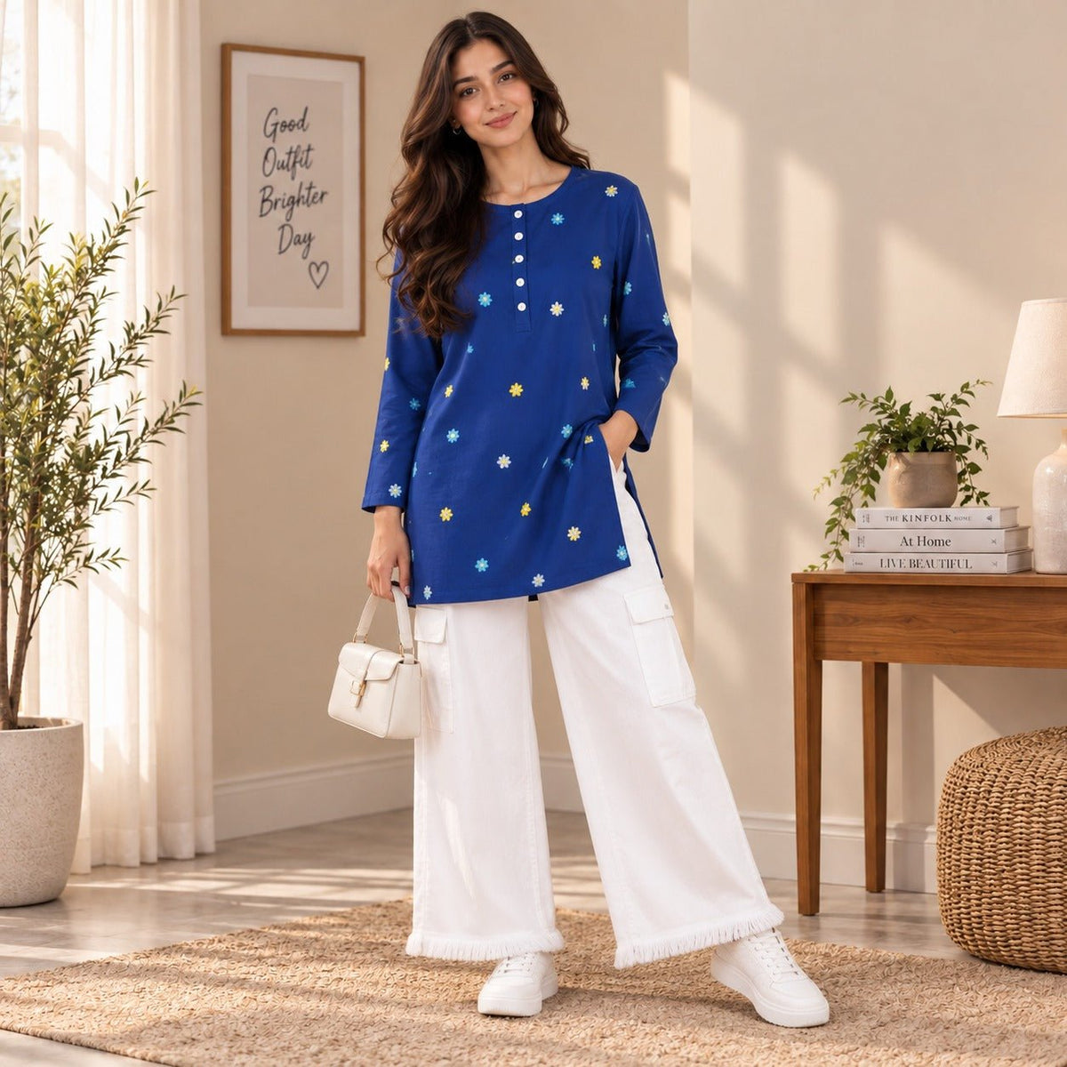 Blue Daisy Co-ord Set - The Idea