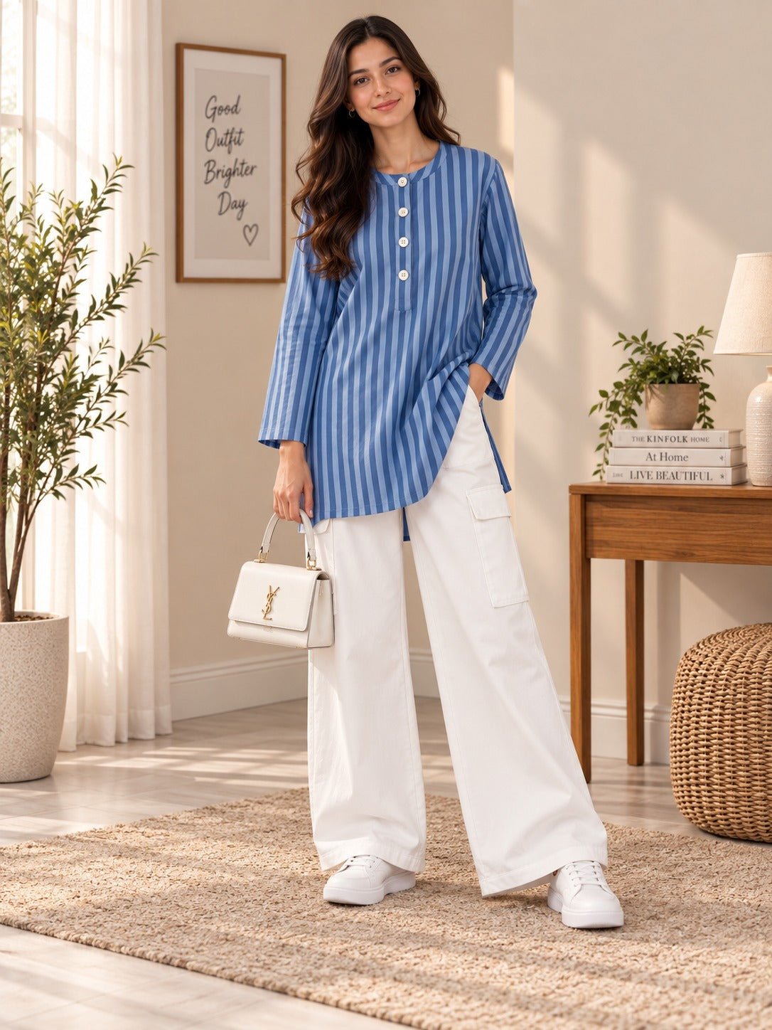 Blue Stripe Co-ord Set - The Idea