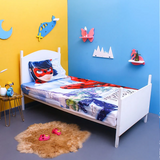 Ladybug Girl Superhero Print Poly-Cotton Bedsheet Set – Single Bed (60x90) – Red/Blue