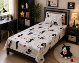 Elegant Black Cats kids bedding set by Sunny