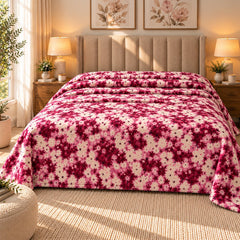 Fuchsia Tie-Dye Sherpa Blanket
