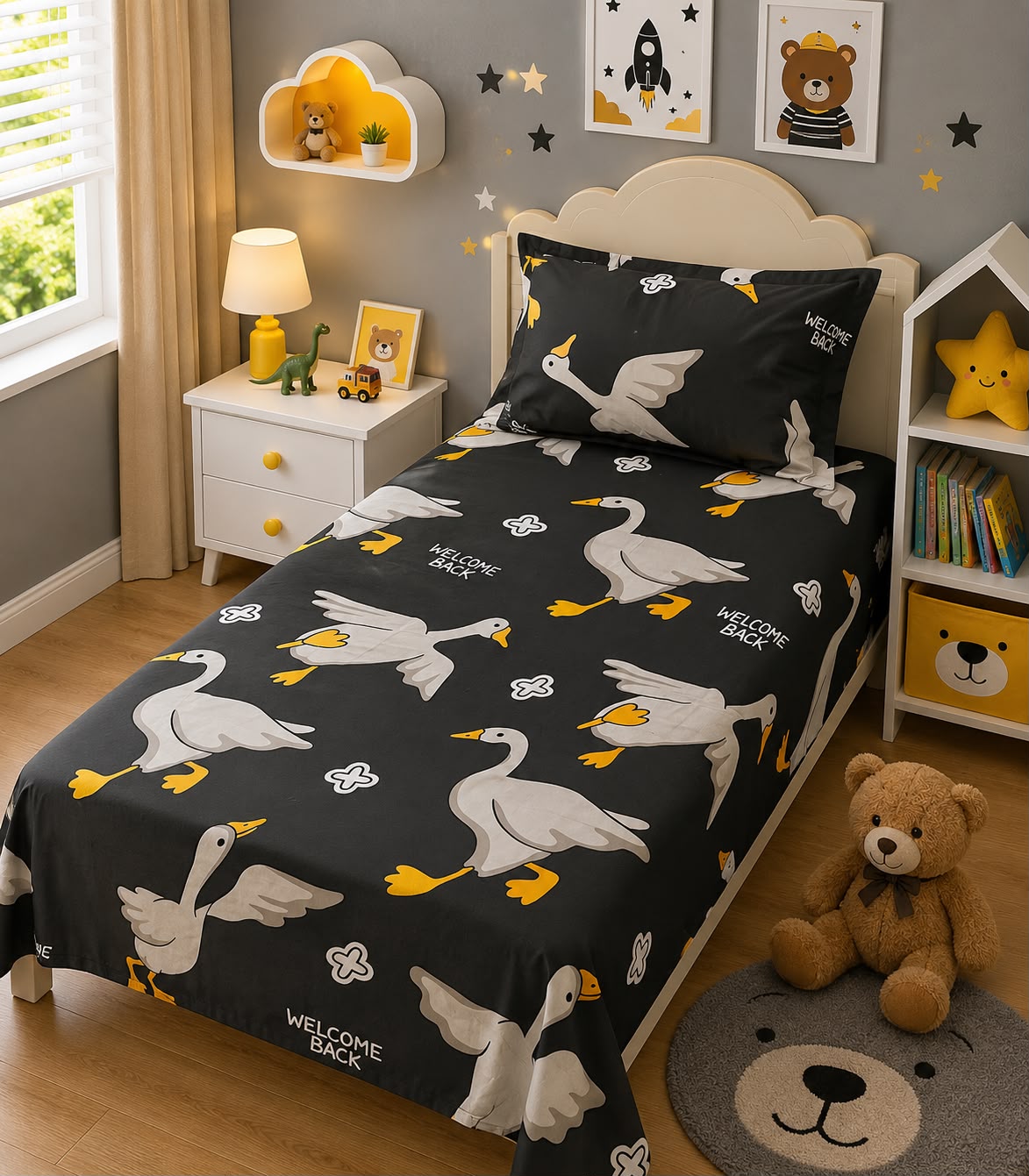 Goose Welcome Back kids bedding set by Sunny