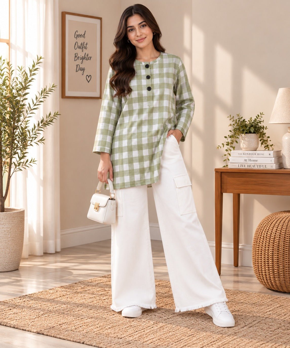 Green Gingham Co-ord Set - The Idea