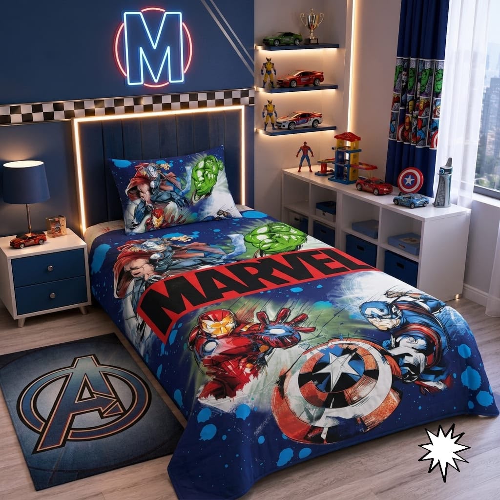Marvel Avengers Kids Single Bed Sheet with Pillow Case - The Idea
