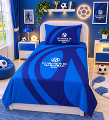 Olympique de Marseille Kids Single Bed Sheet with Pillow Case