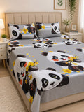Panda Blossom kids double bed sheet by Haris Double