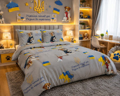 Patriot Puppy Kids Double Bed Sheet with 2 Pillow Cases