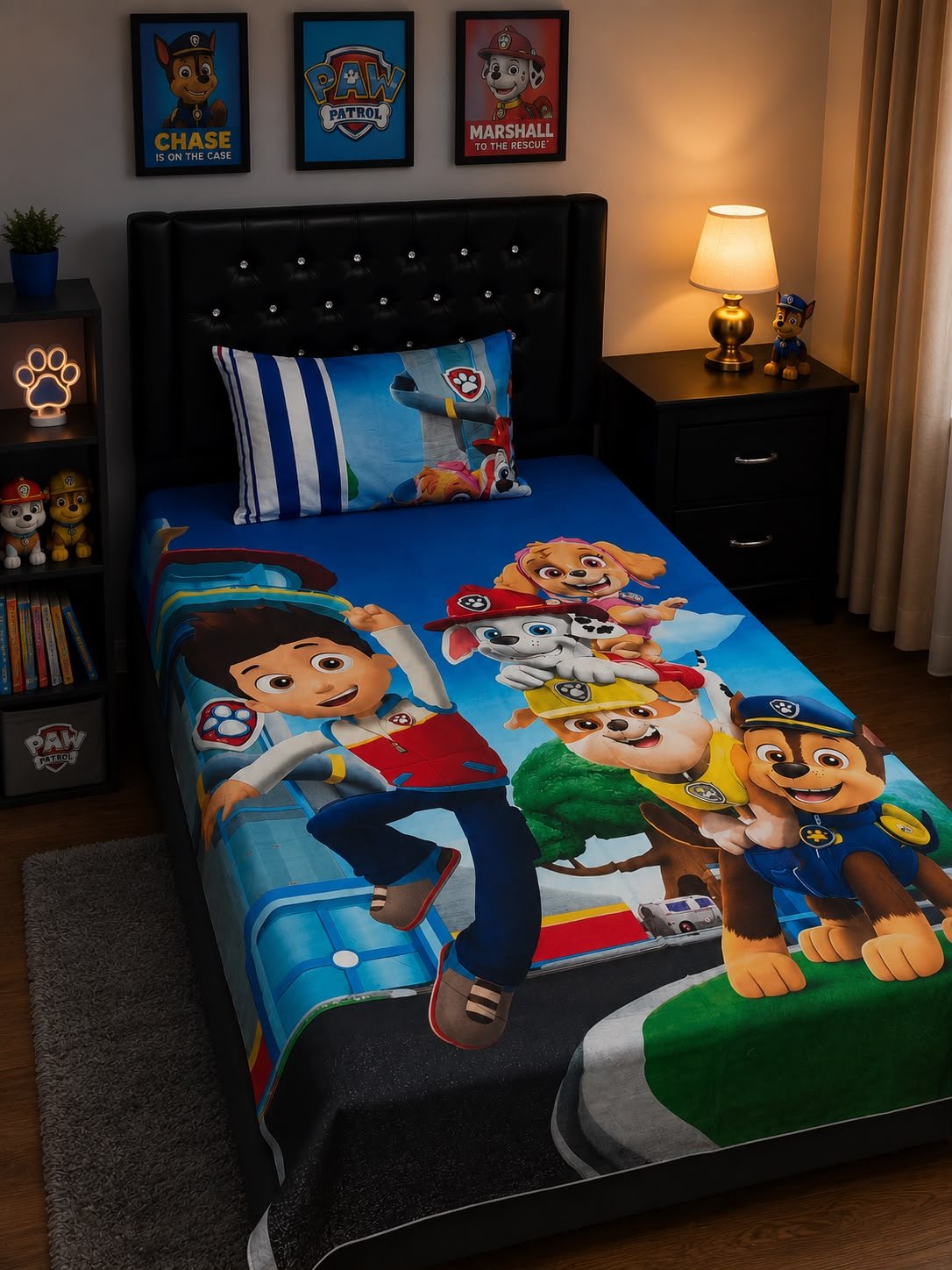 Paw Patrol Team Kids Single Bed Sheet with Pillow Case - The Idea