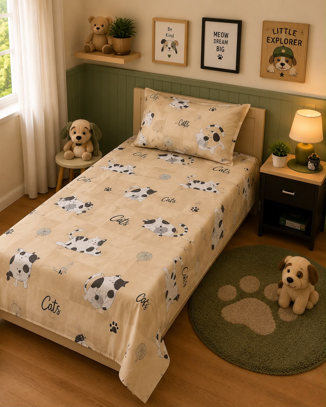 Playful Cats kids bedding set by Sunny