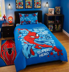 Spider-Man Super Hero Kids Single Bed Sheet with Pillow Case - The Idea